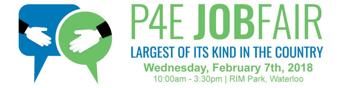 P4E Job Fair - Feb. 7th, 2018, RIM Park Waterloo
